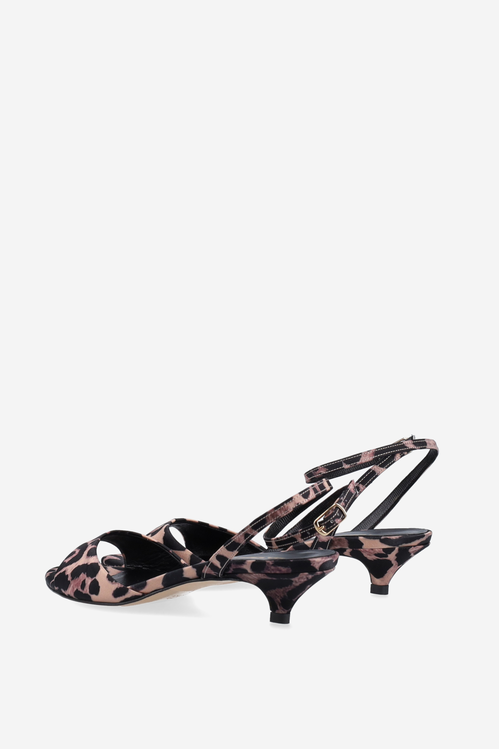 Satin heeled sandals