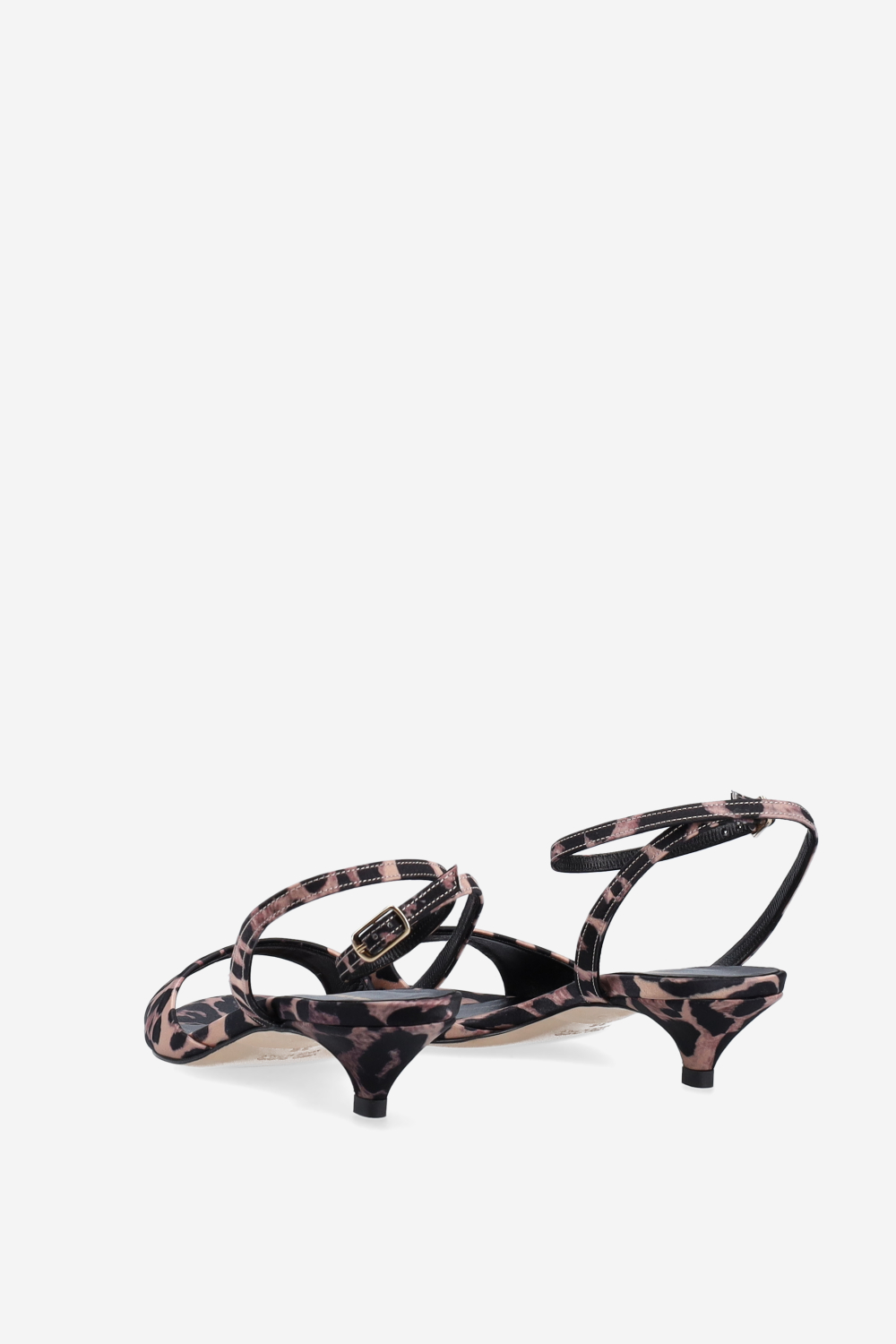 Satin heeled sandals