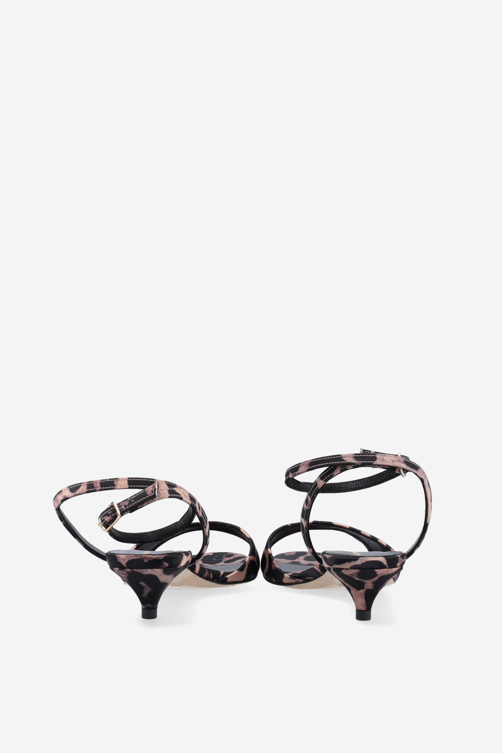 Satin heeled sandals