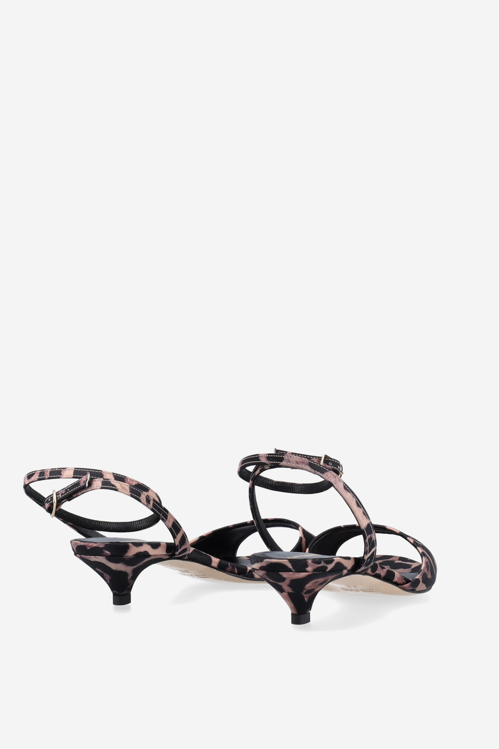 Satin heeled sandals