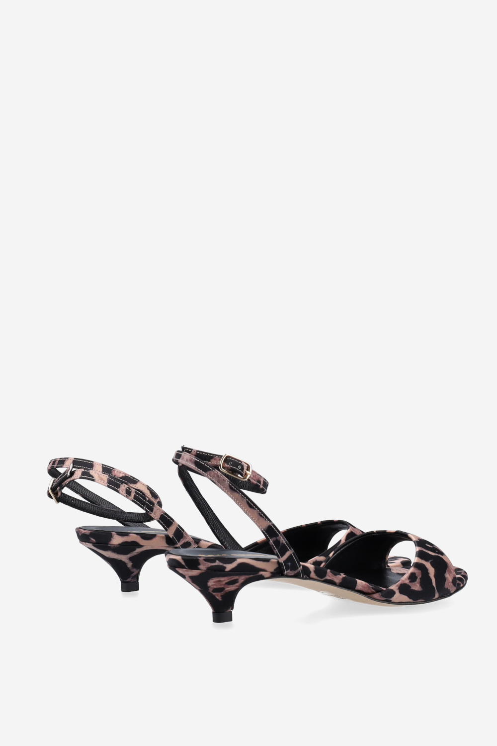 Satin heeled sandals