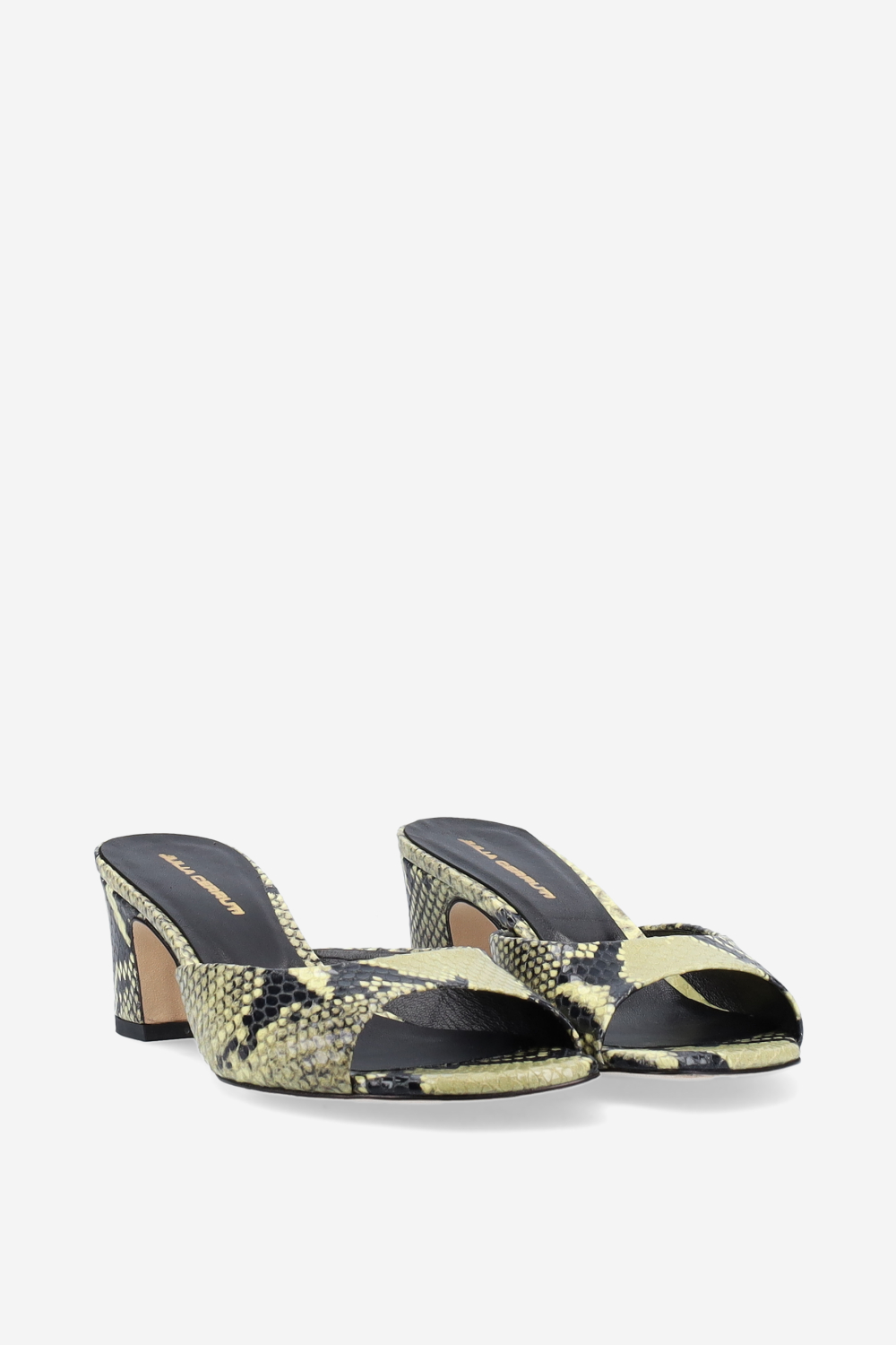 Pitone heeled leather sandals