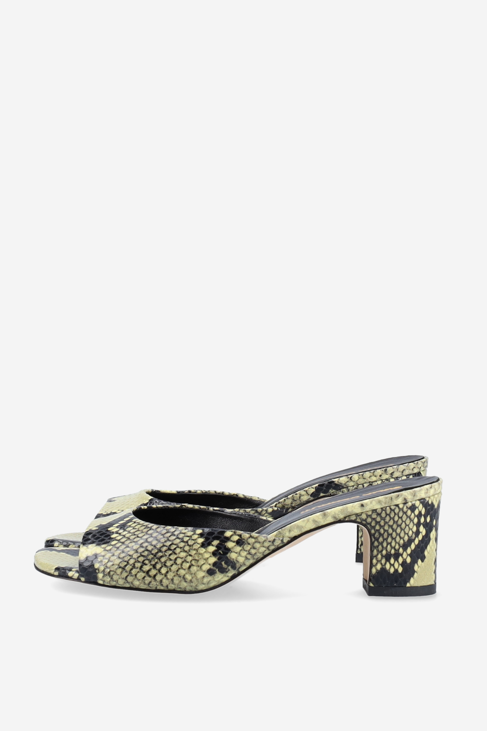 Pitone heeled leather sandals