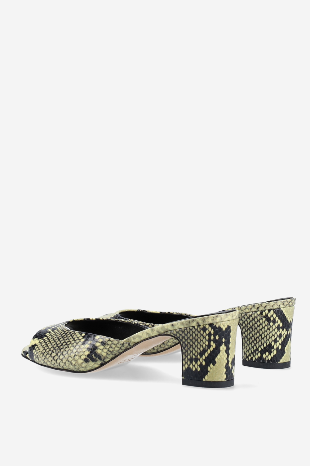 Pitone heeled leather sandals