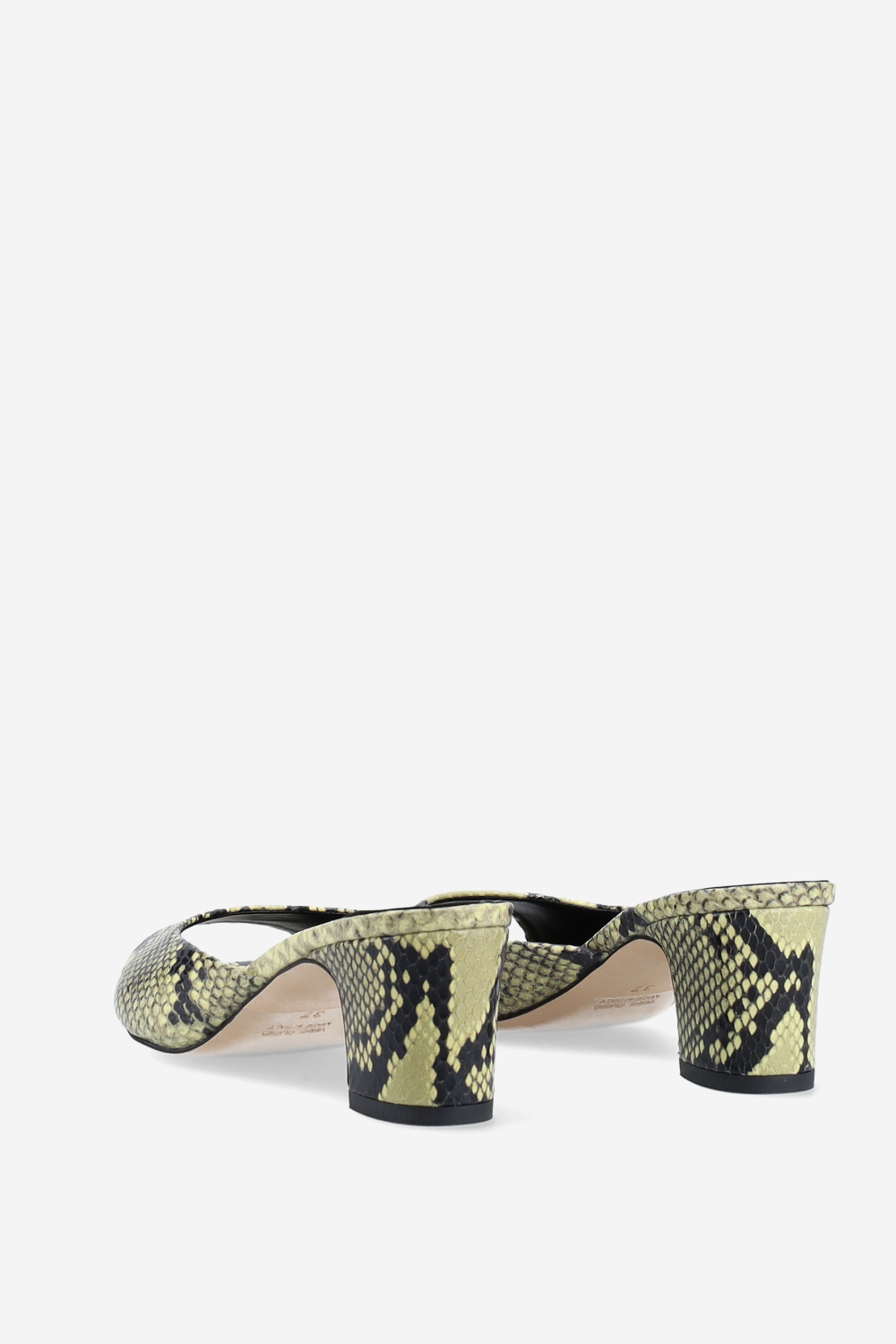 Pitone heeled leather sandals