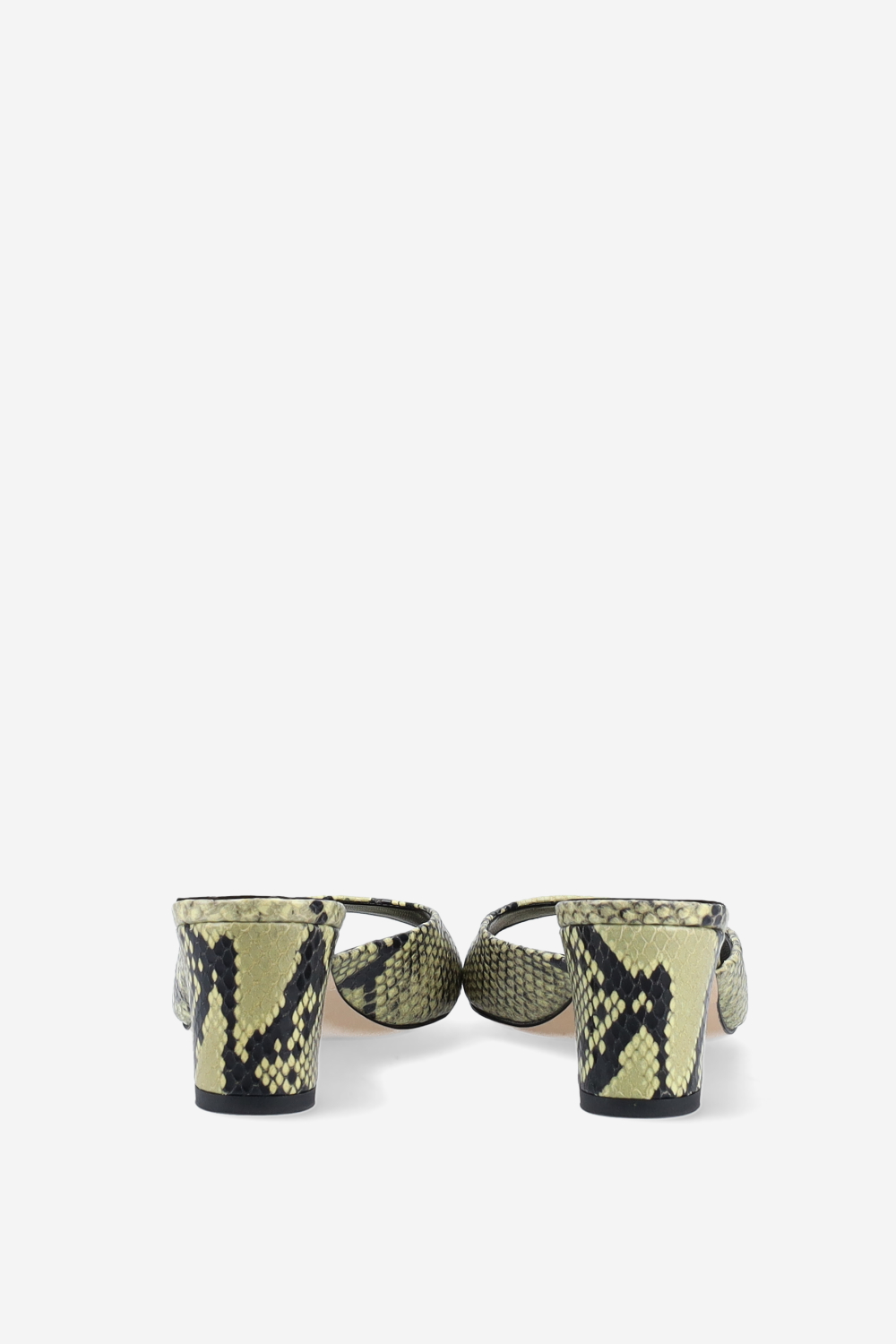 Pitone heeled leather sandals