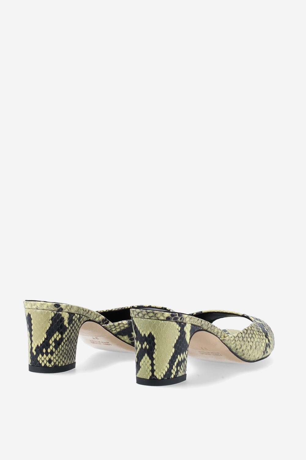 Pitone heeled leather sandals