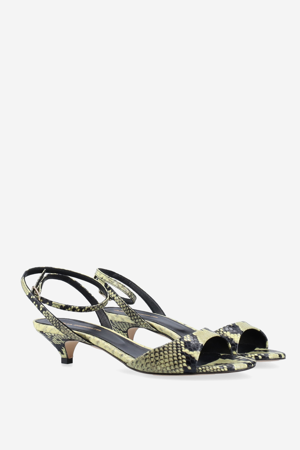 Pitone leather heeled sandals