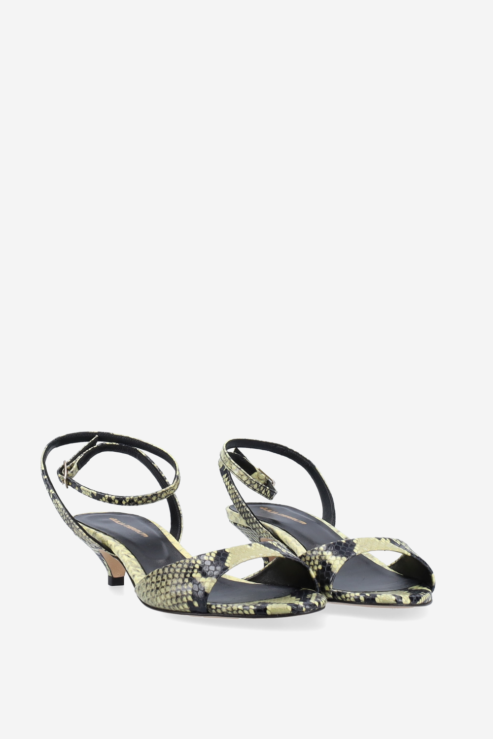 Pitone leather heeled sandals