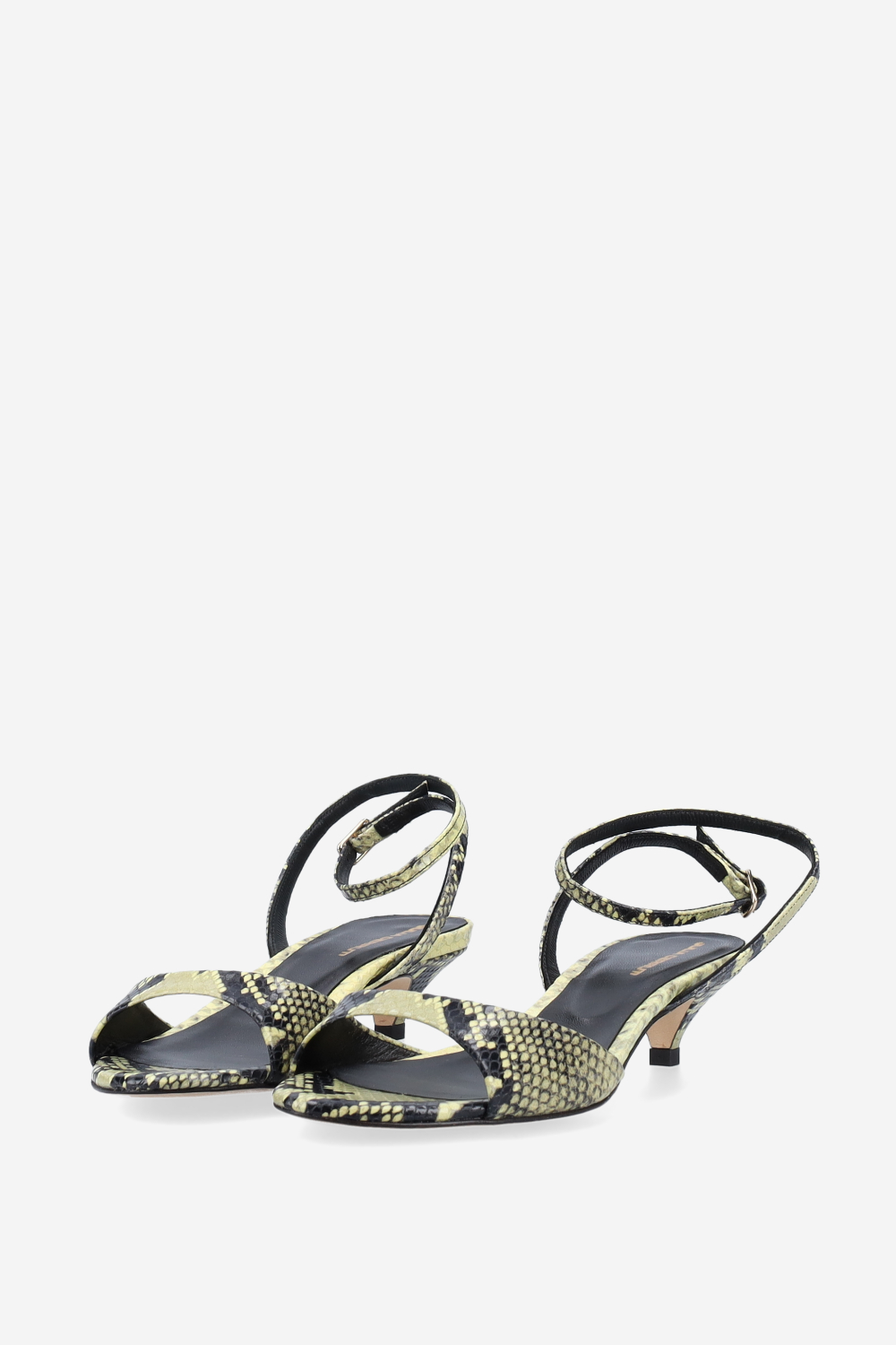 Pitone leather heeled sandals