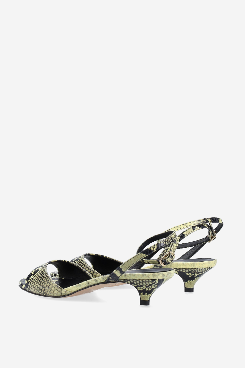 Pitone leather heeled sandals