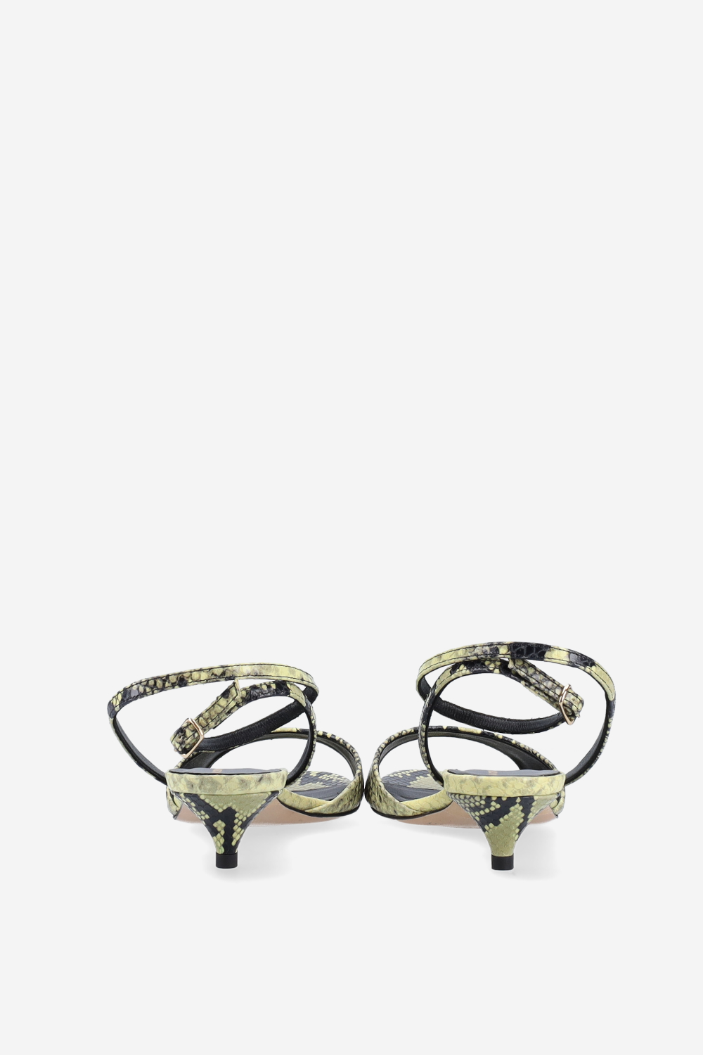 Pitone leather heeled sandals