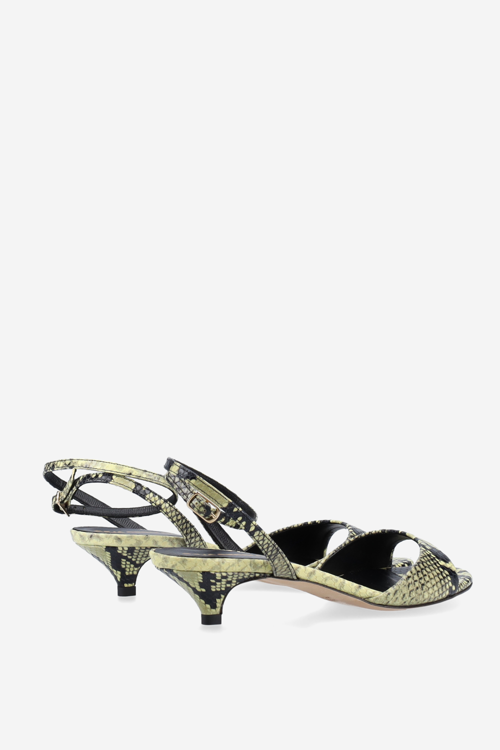 Pitone leather heeled sandals