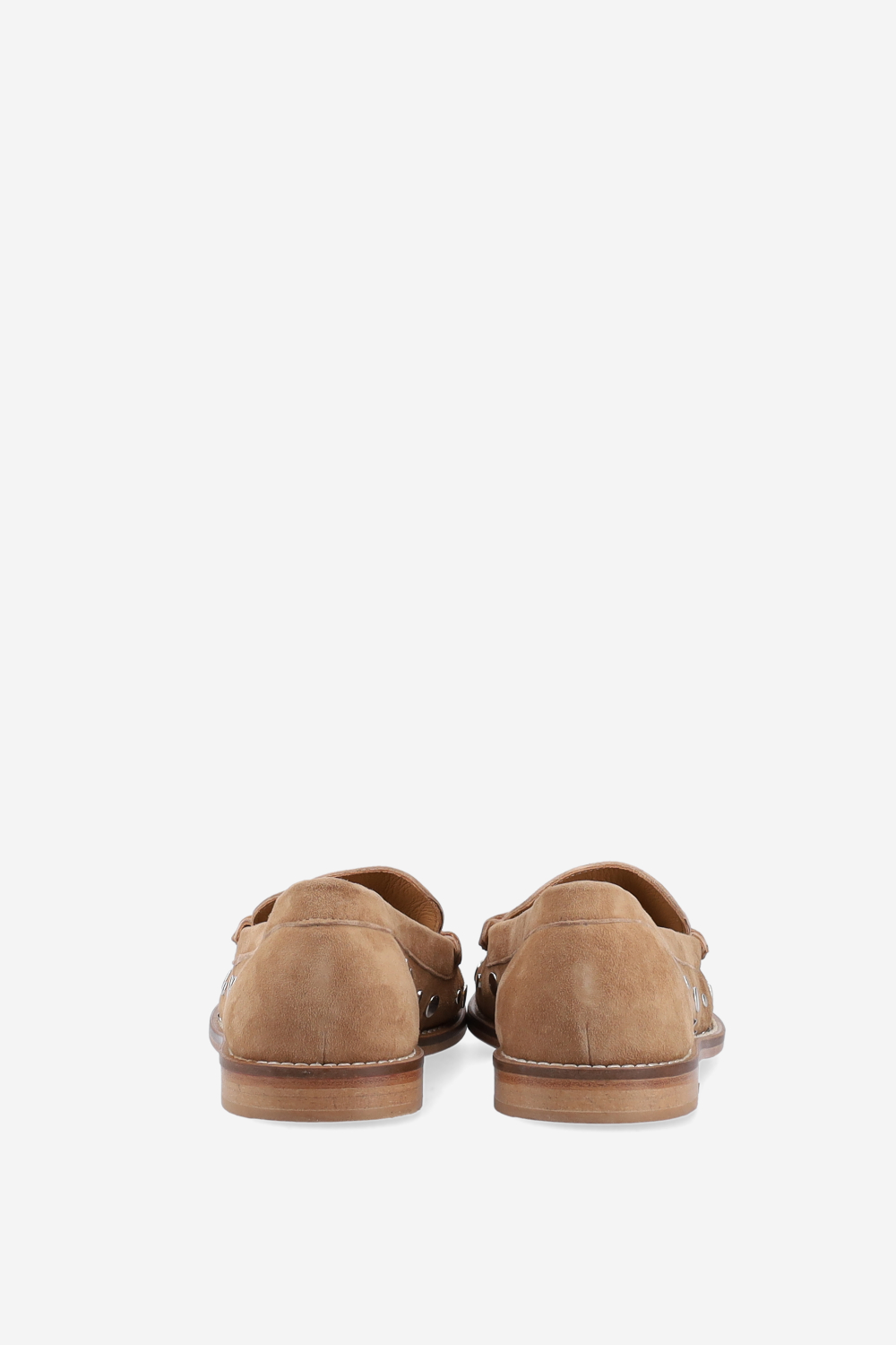 Studded suede loafers