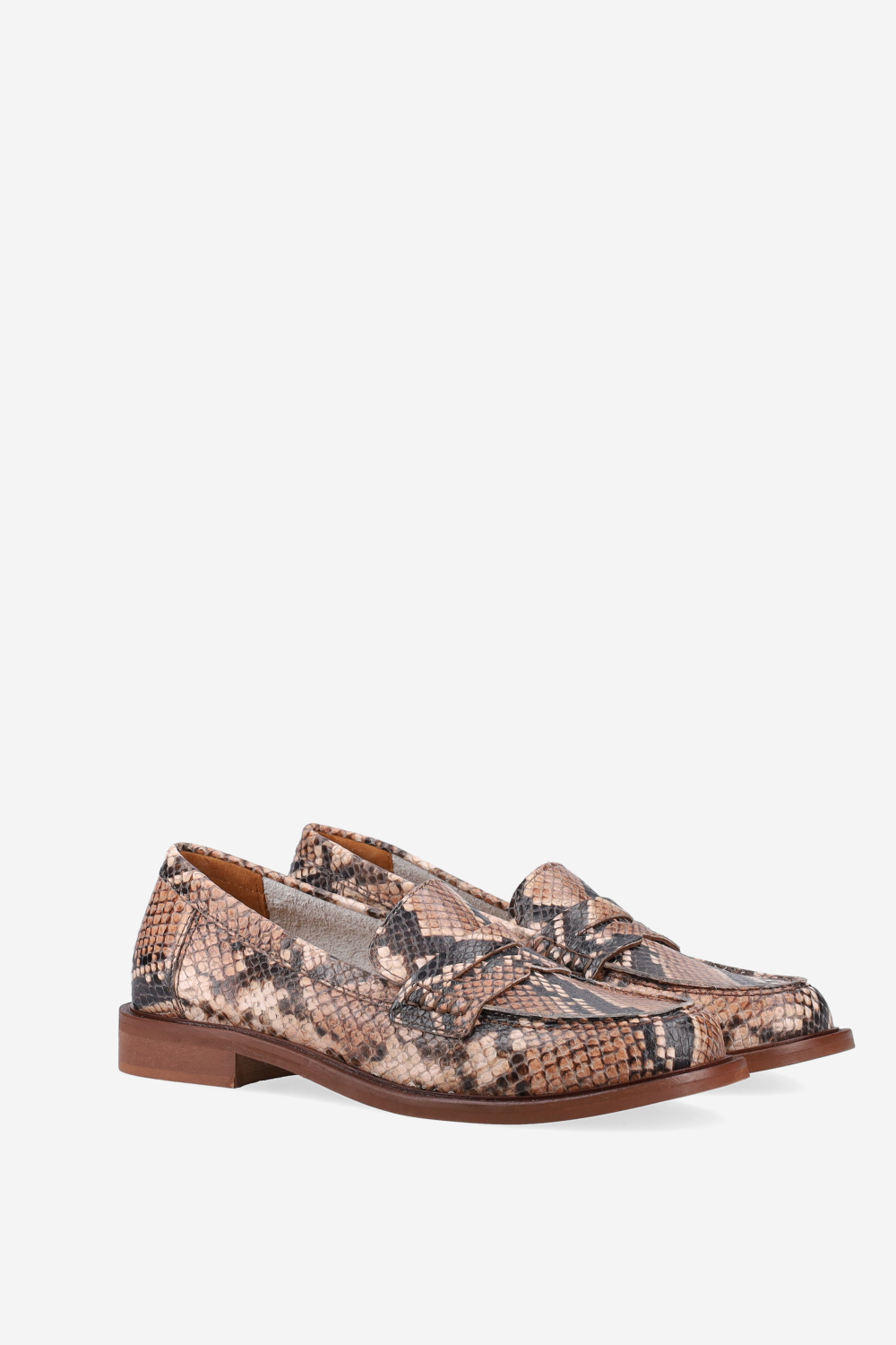 Pitone leather loafers