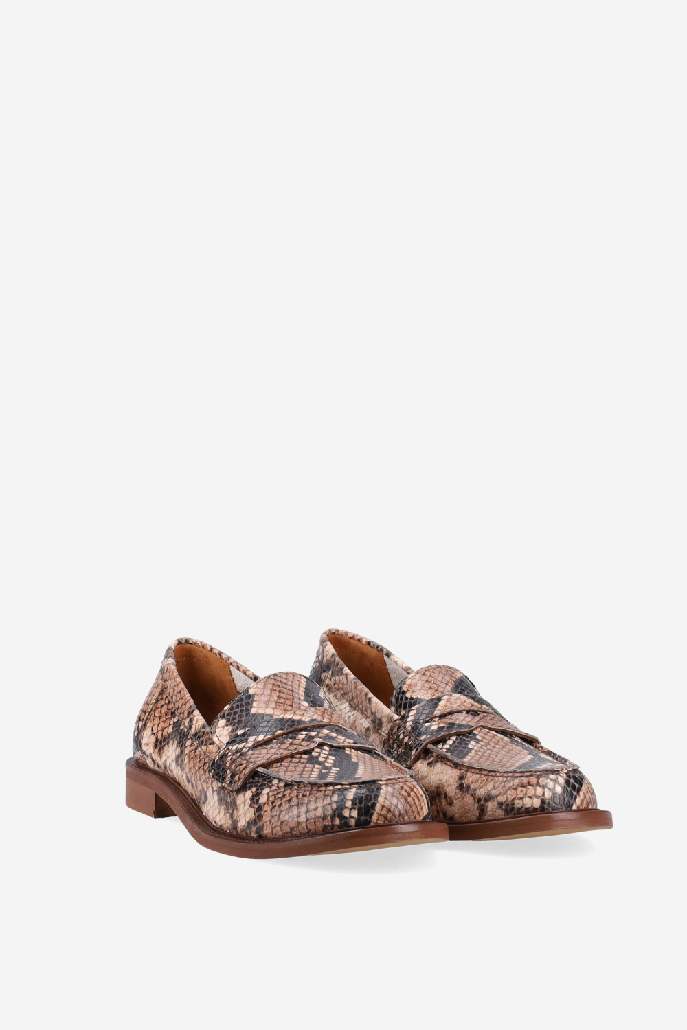 Pitone leather loafers