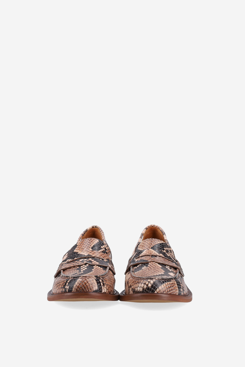 Pitone leather loafers
