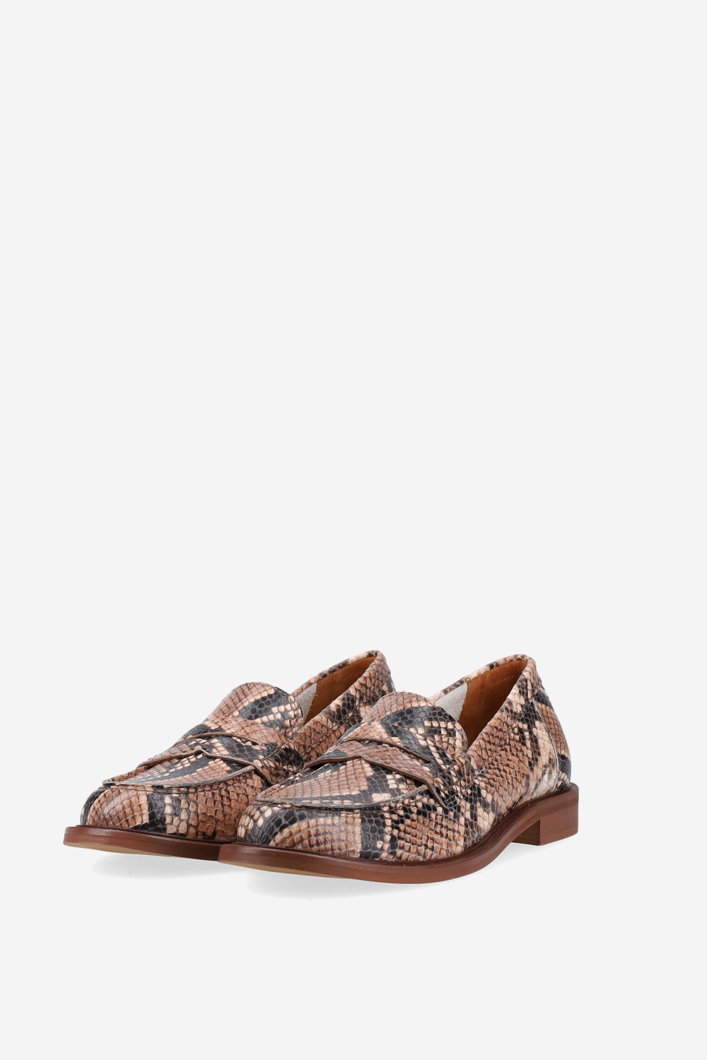Pitone leather loafers