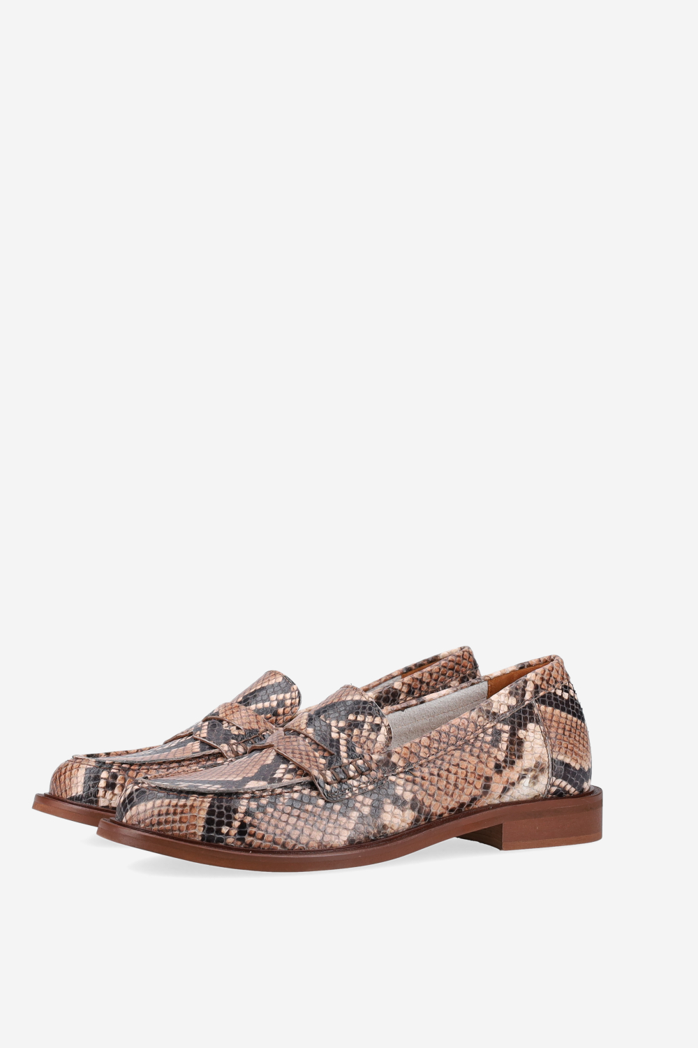 Pitone leather loafers