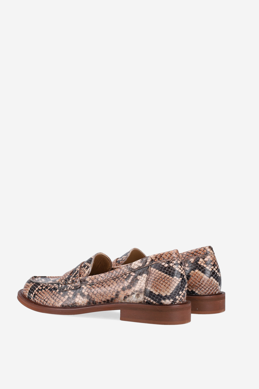 Pitone leather loafers