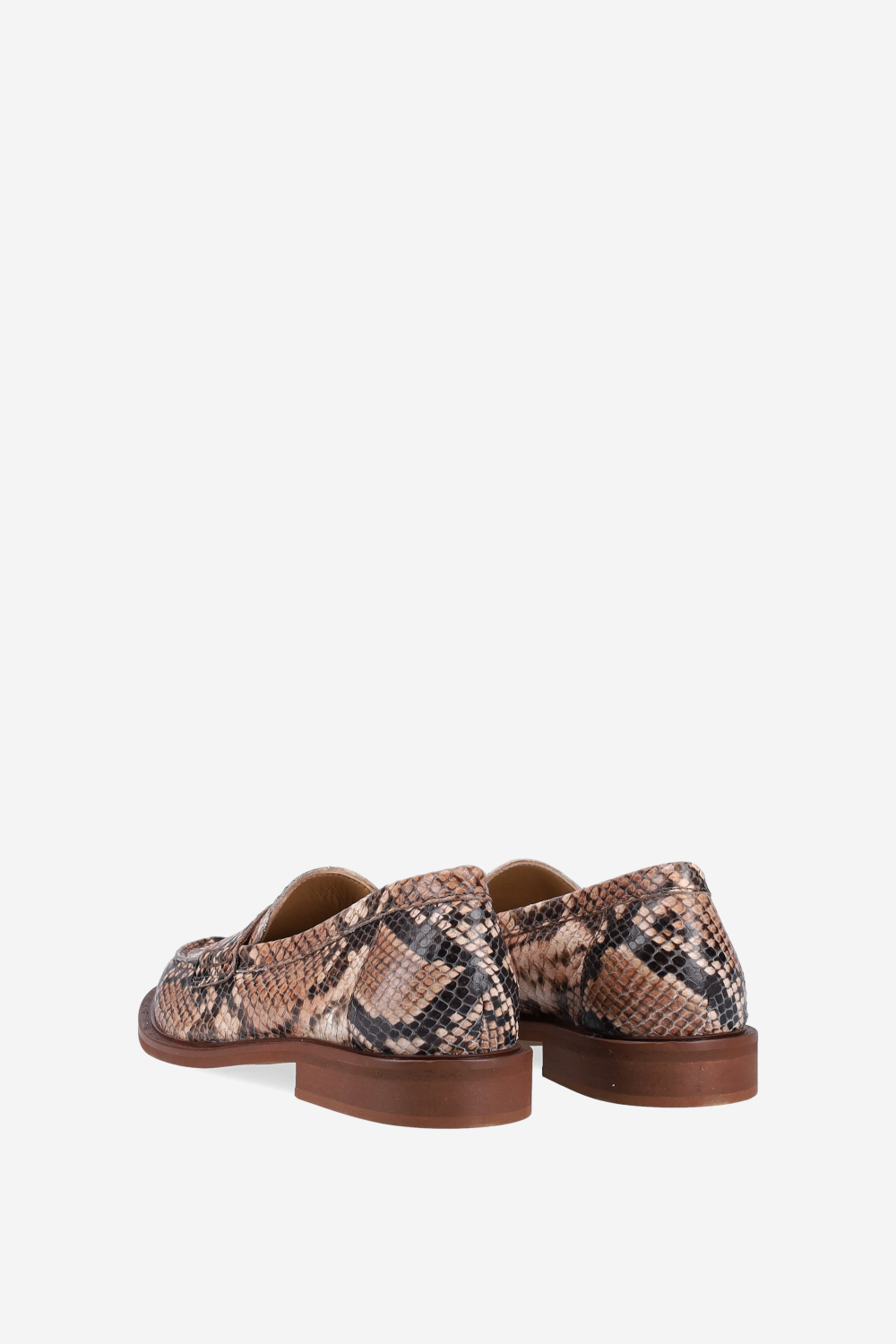 Pitone leather loafers