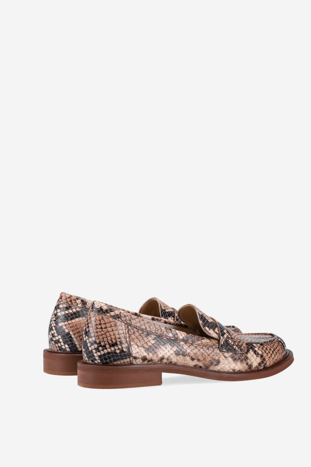 Pitone leather loafers