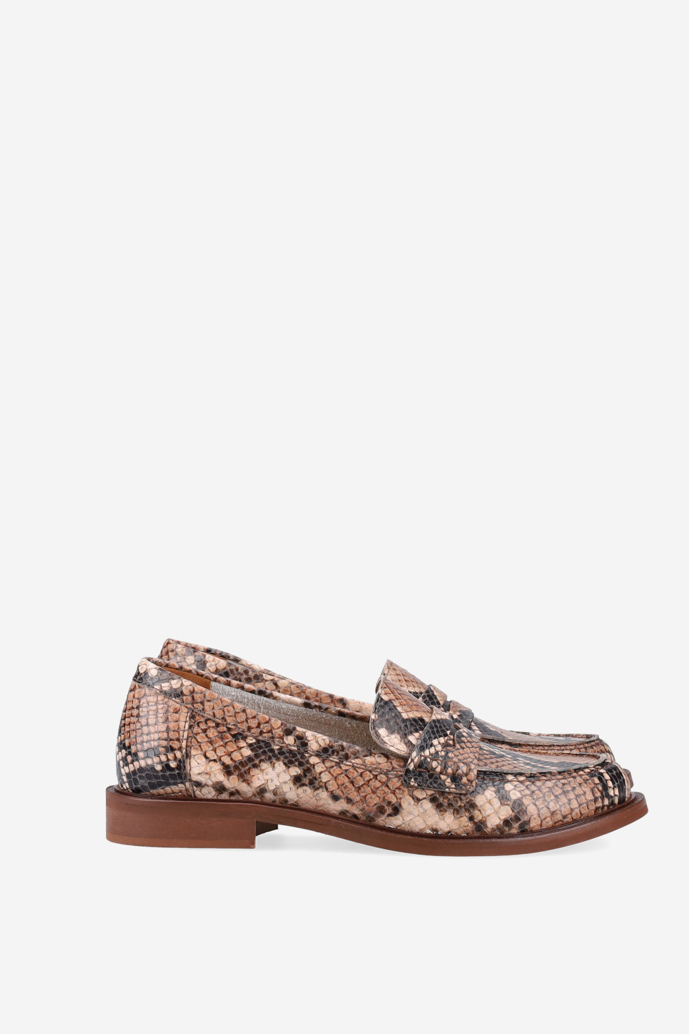 Pitone leather loafers