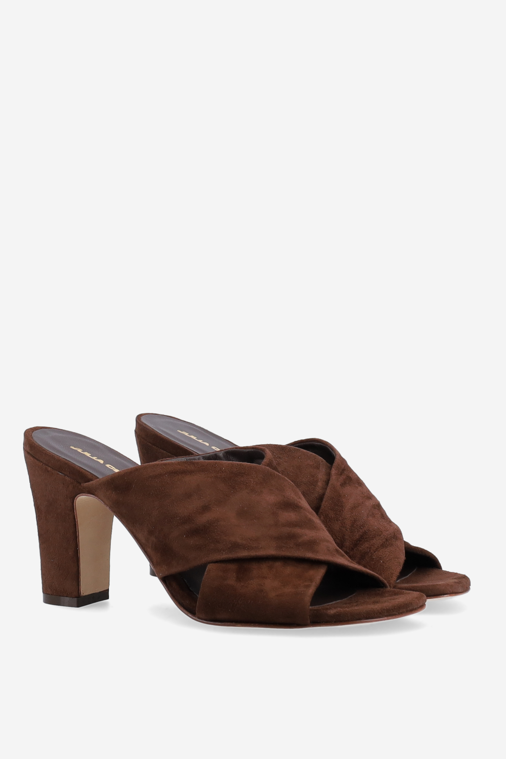 Suede heeled sandals