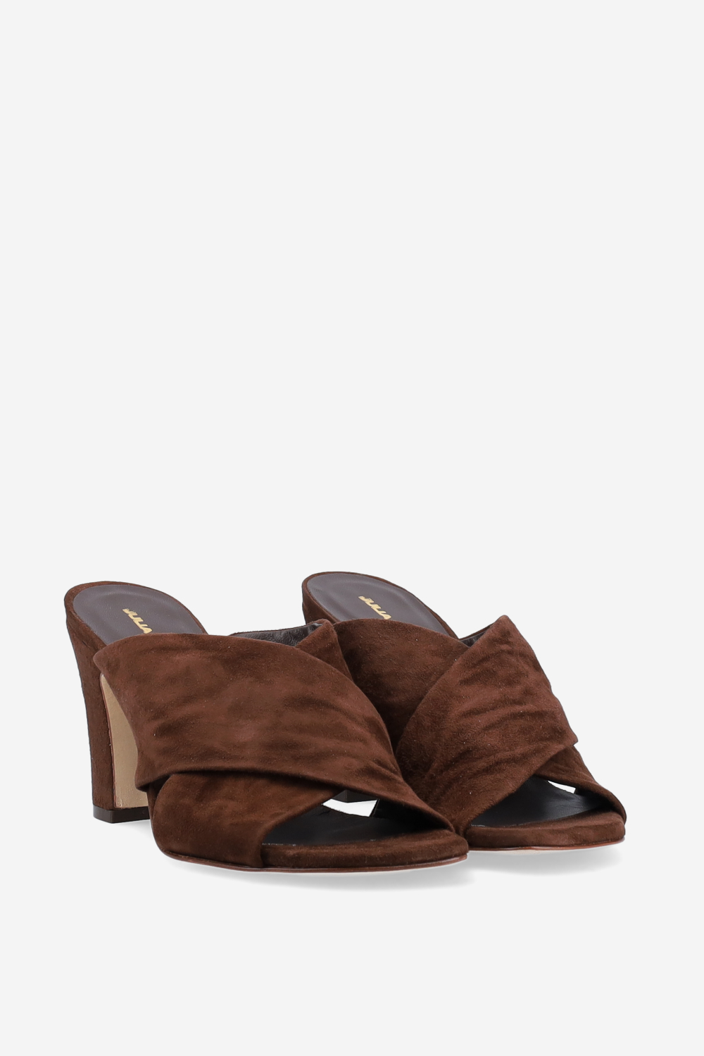 Suede heeled sandals