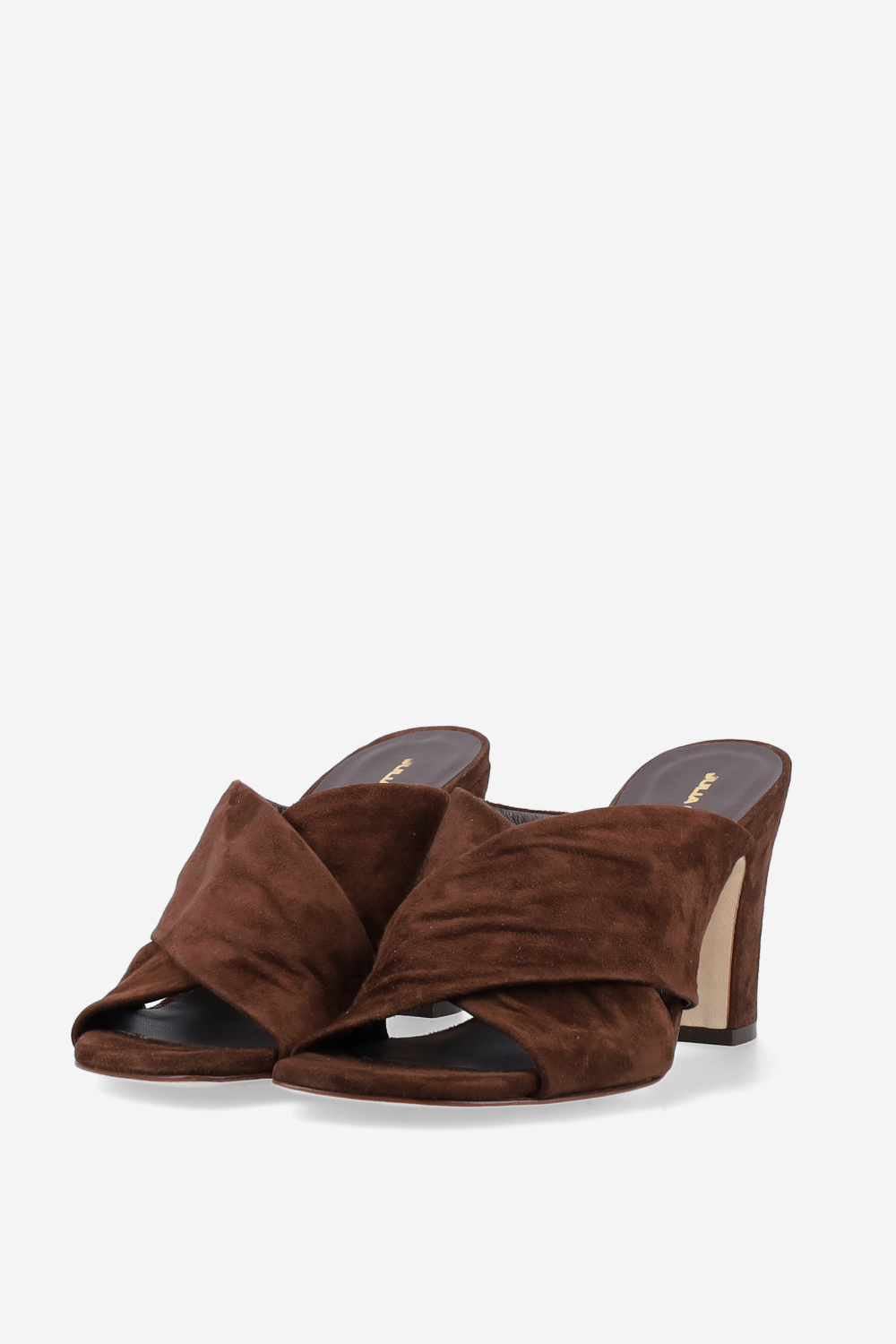 Suede heeled sandals