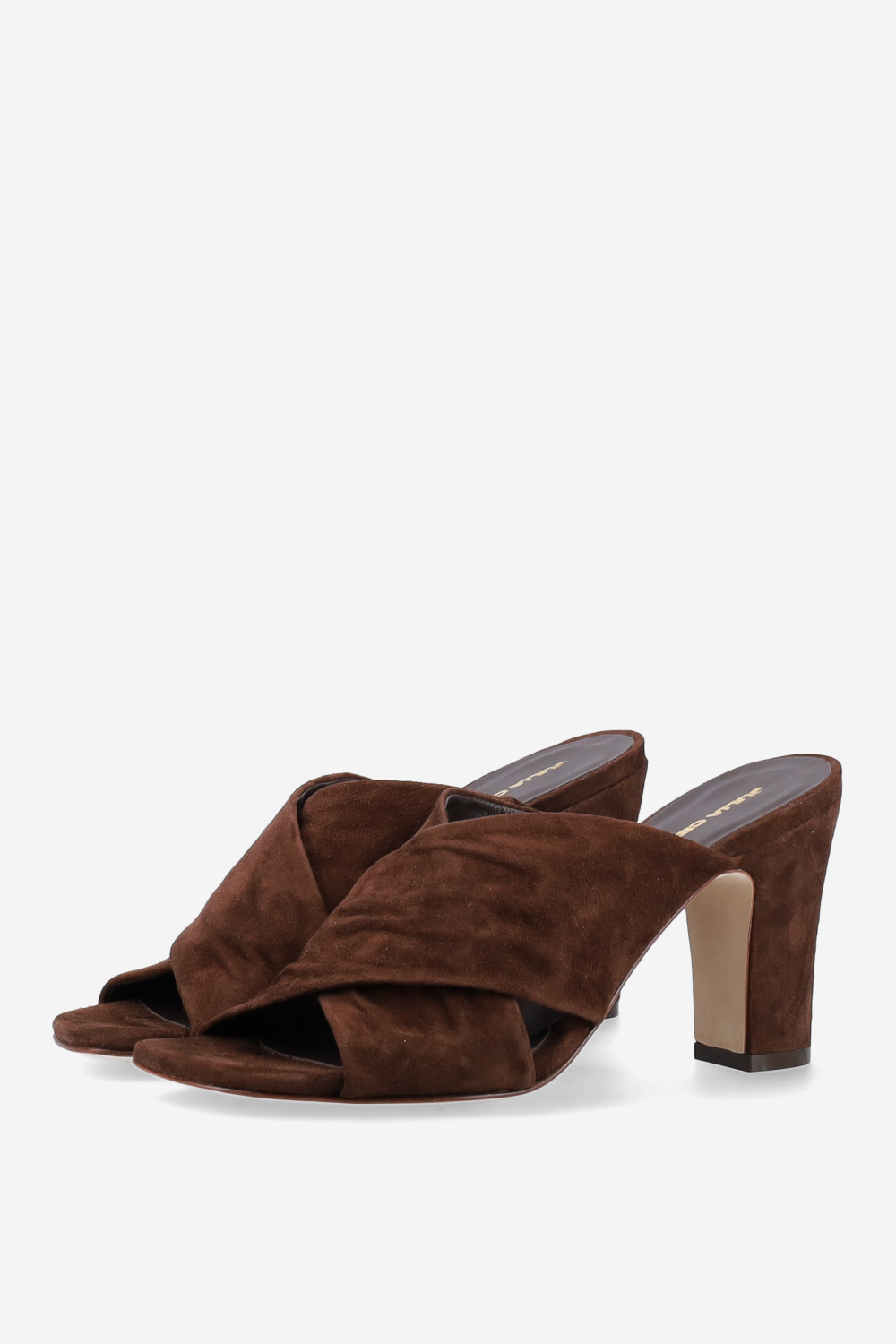 Suede heeled sandals