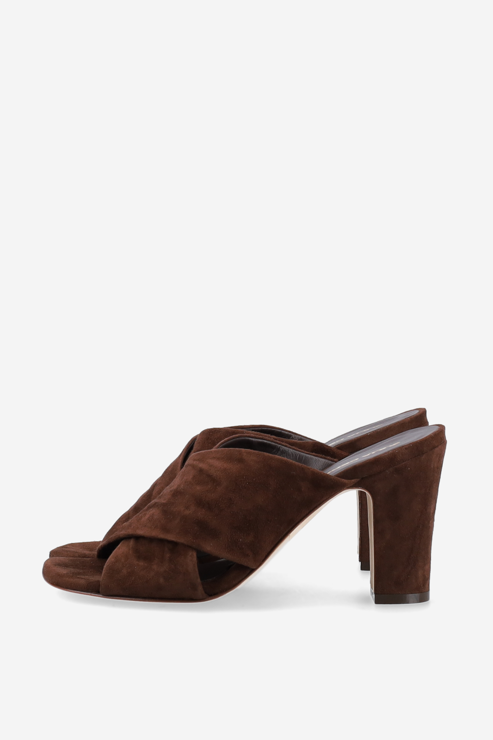 Suede heeled sandals