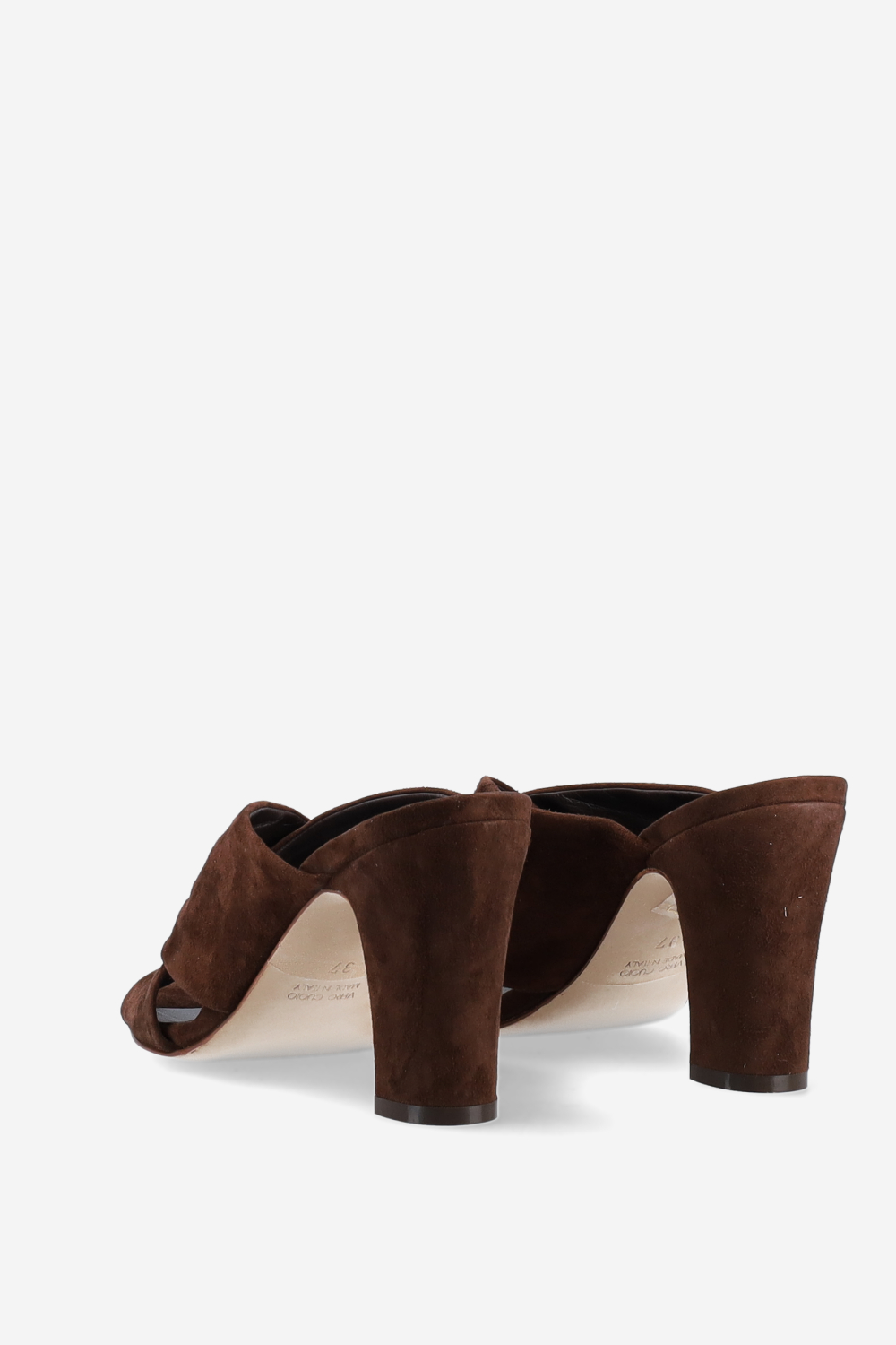 Suede heeled sandals