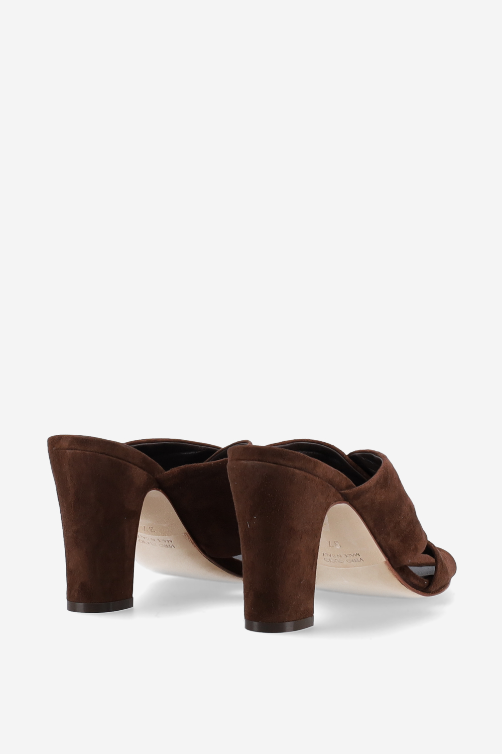 Suede heeled sandals