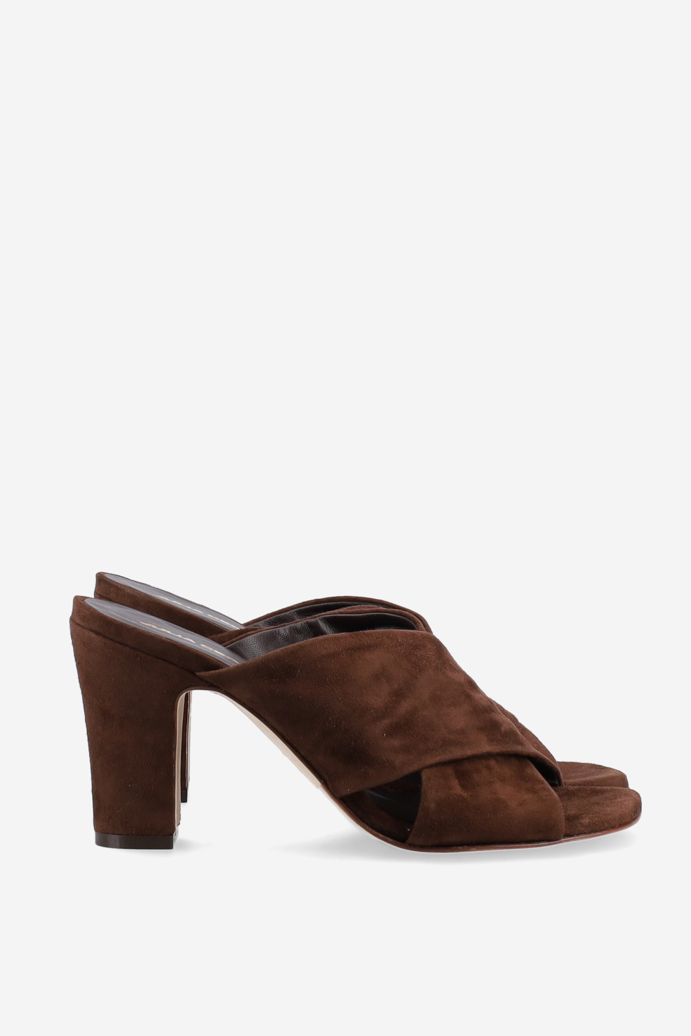 Suede heeled sandals