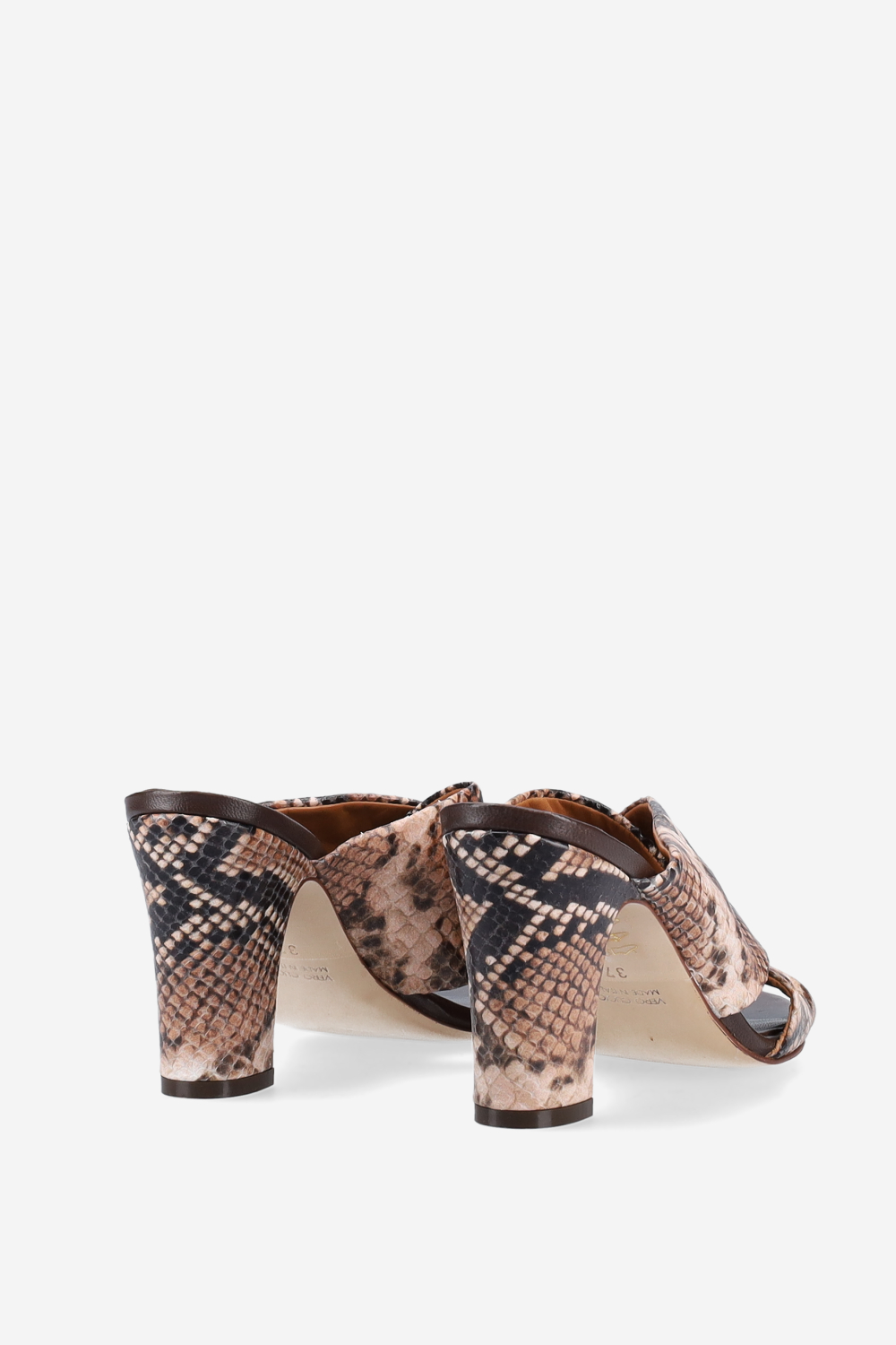 Pitone heeled leather sandals