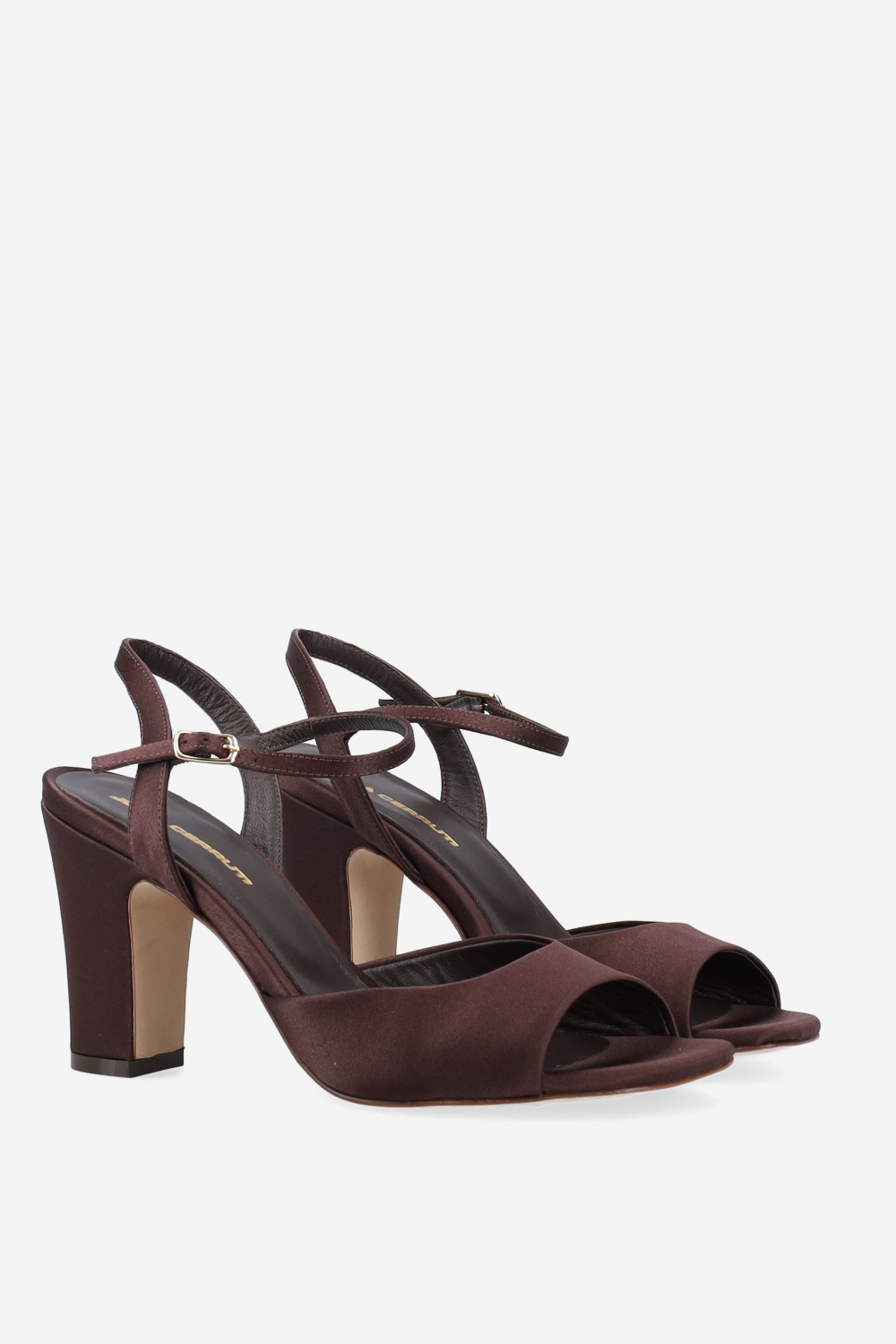 Satin heeled sandals