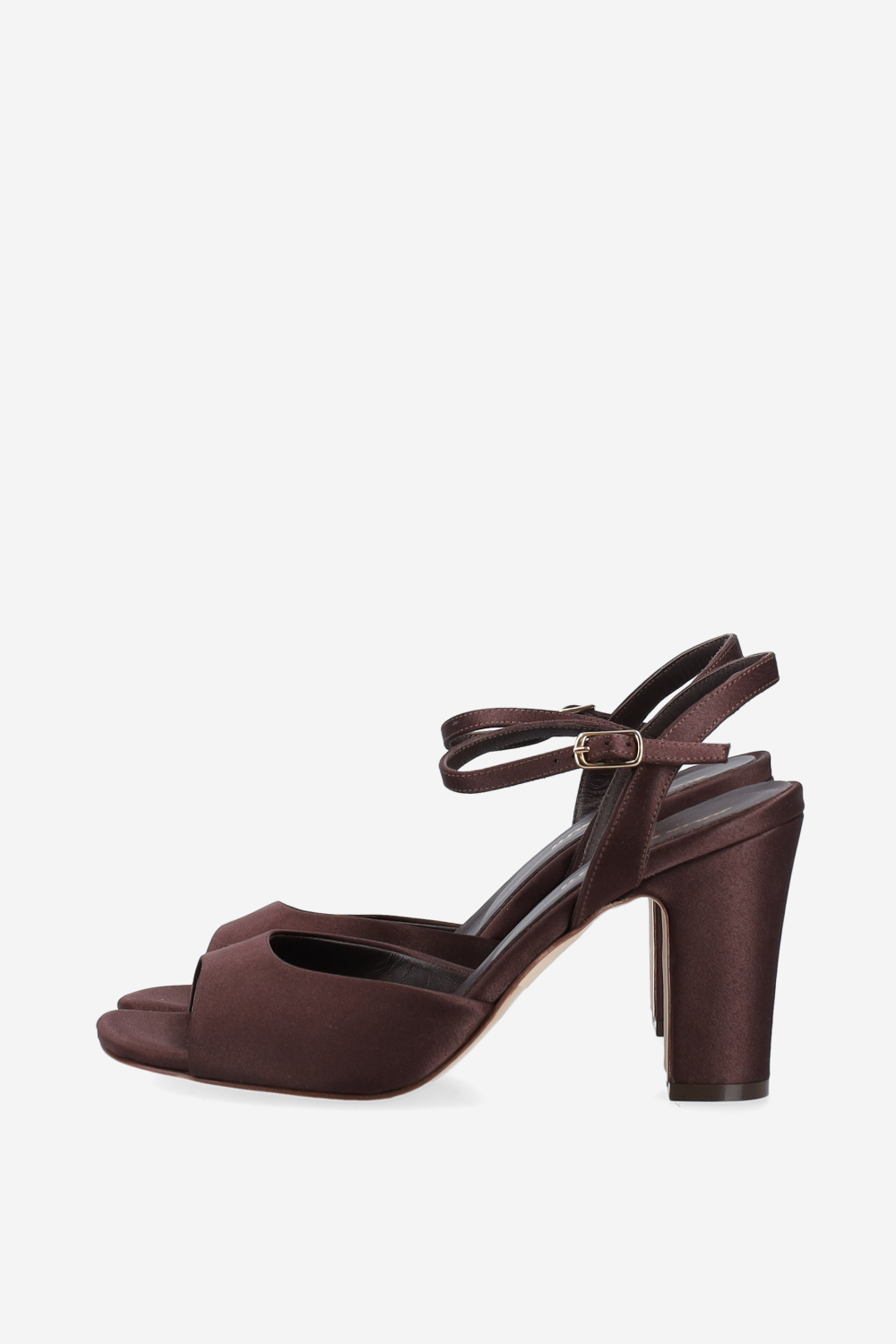 Satin heeled sandals
