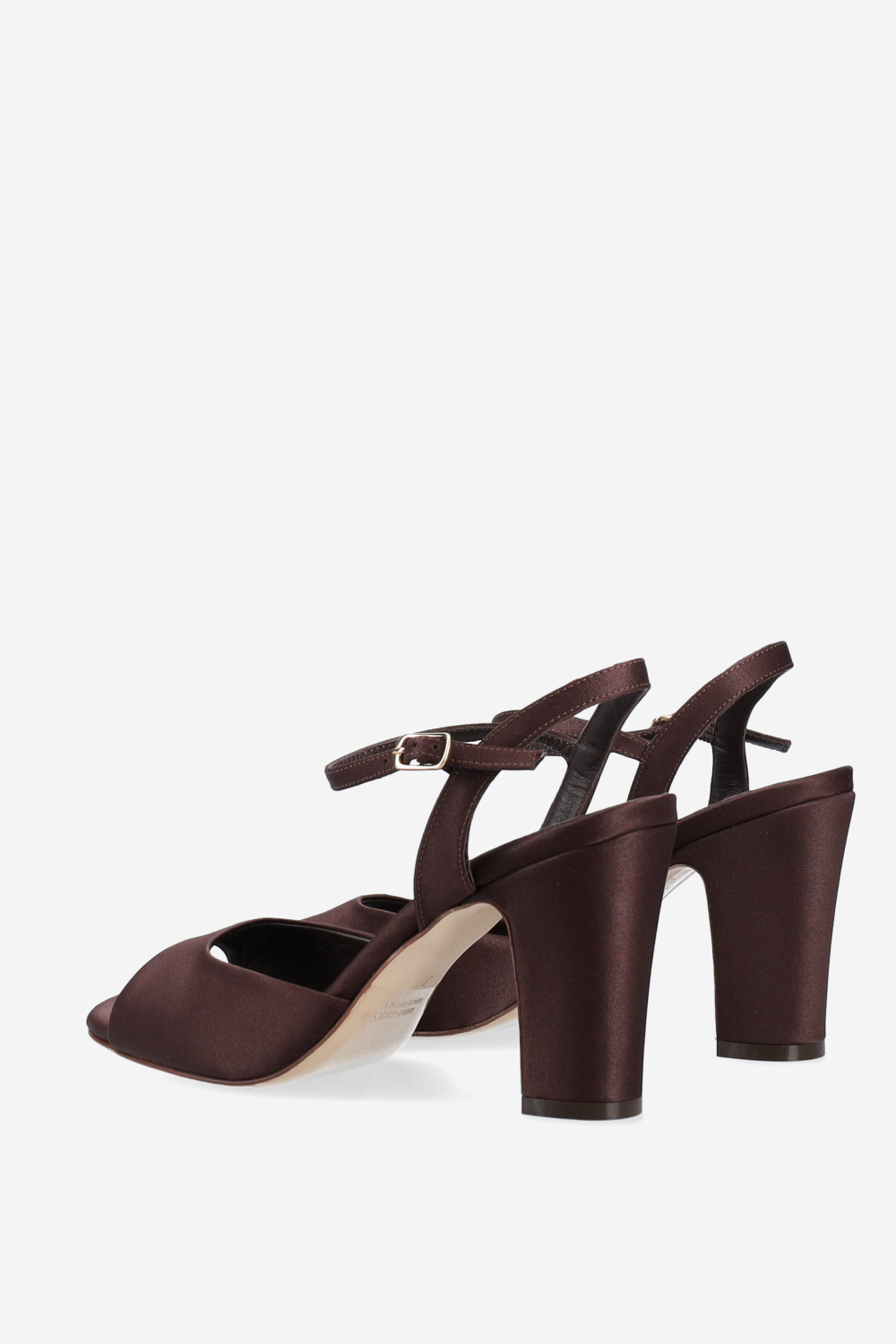 Satin heeled sandals