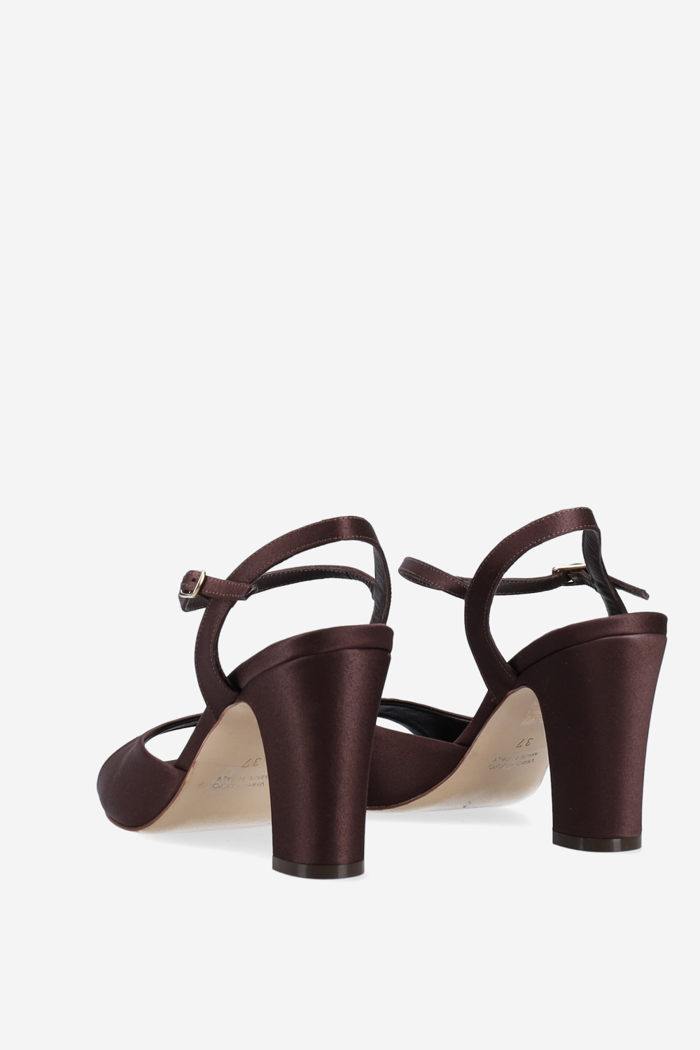 Satin heeled sandals