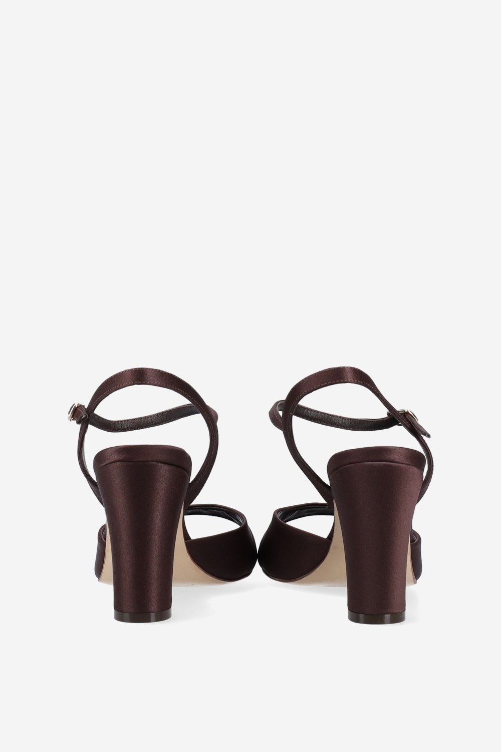 Satin heeled sandals