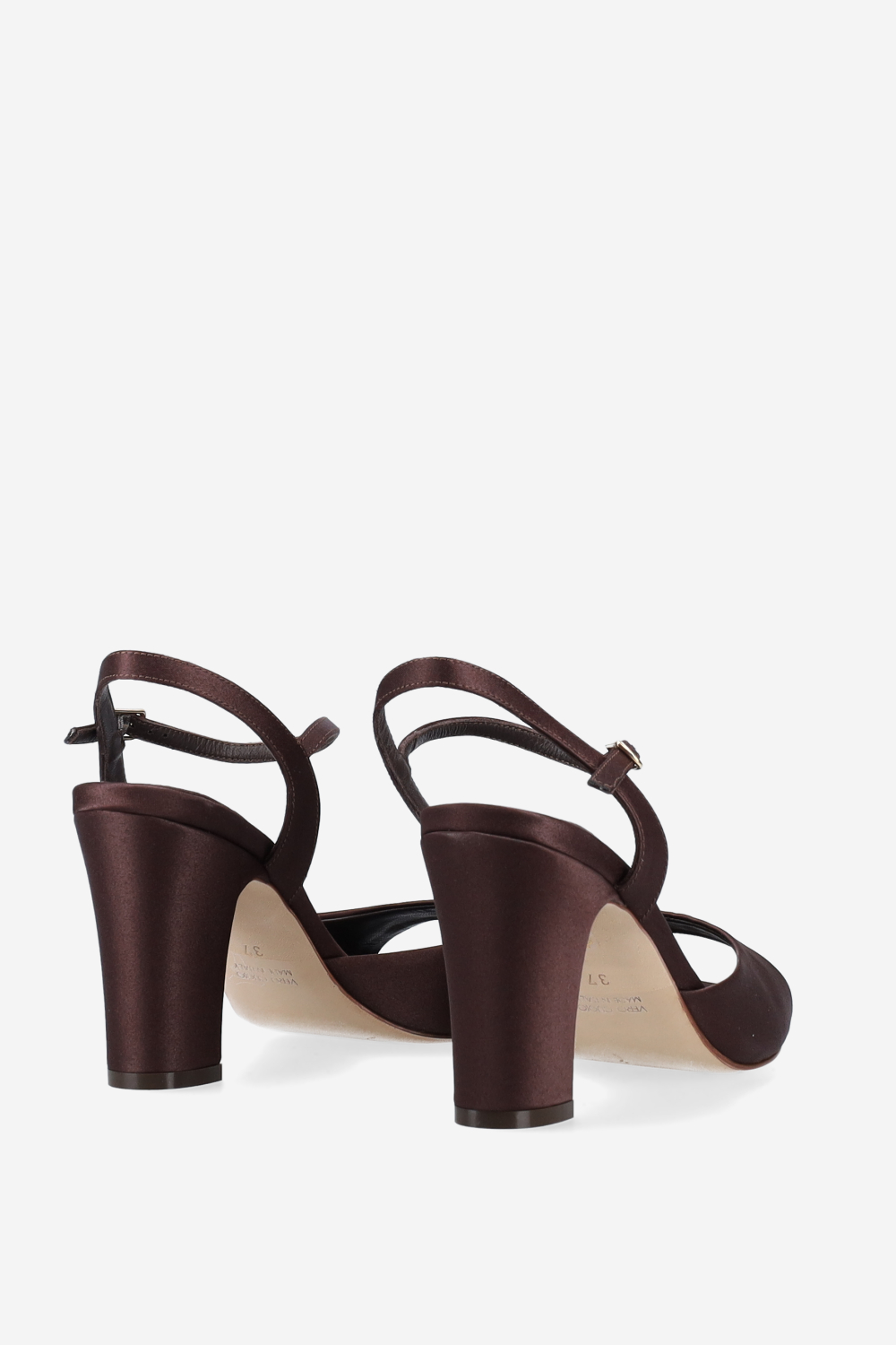 Satin heeled sandals