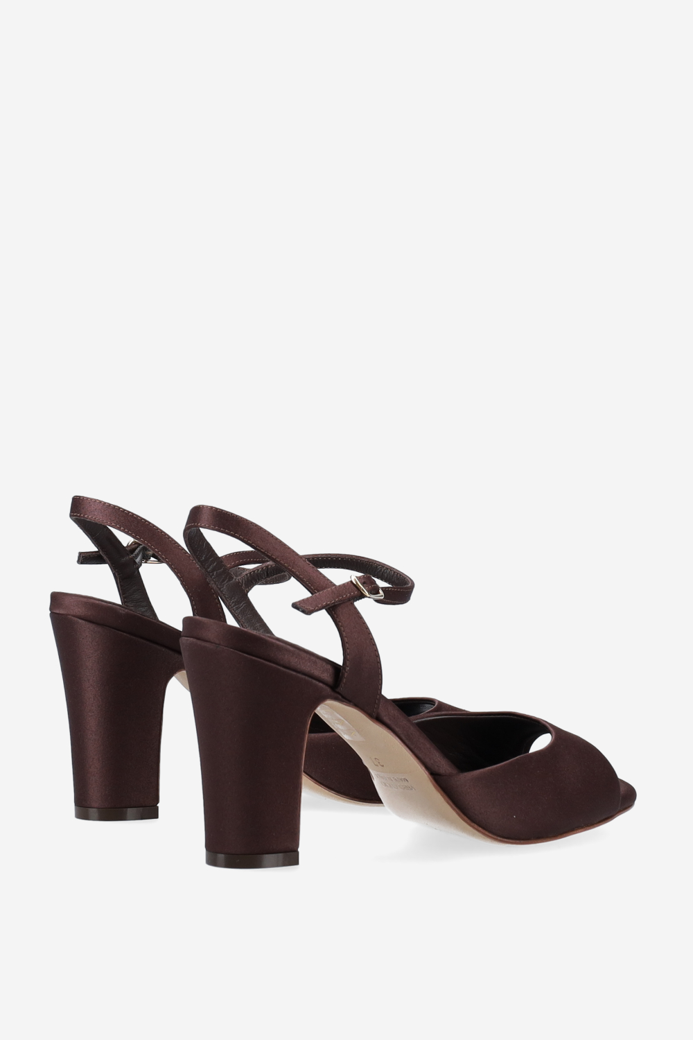 Satin heeled sandals