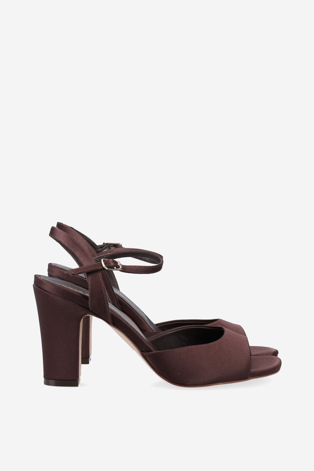Satin heeled sandals