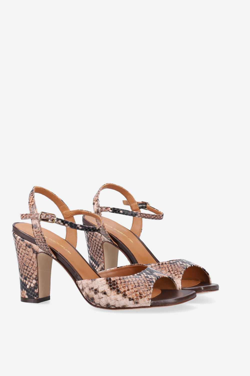Pitone leather heeled sandals