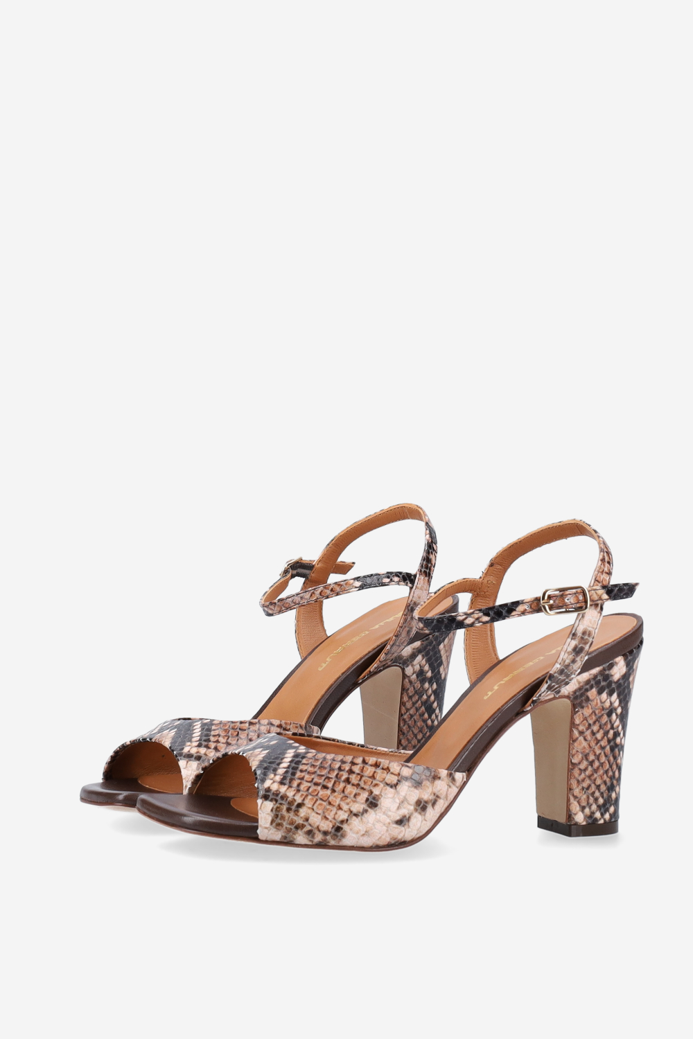 Pitone leather heeled sandals