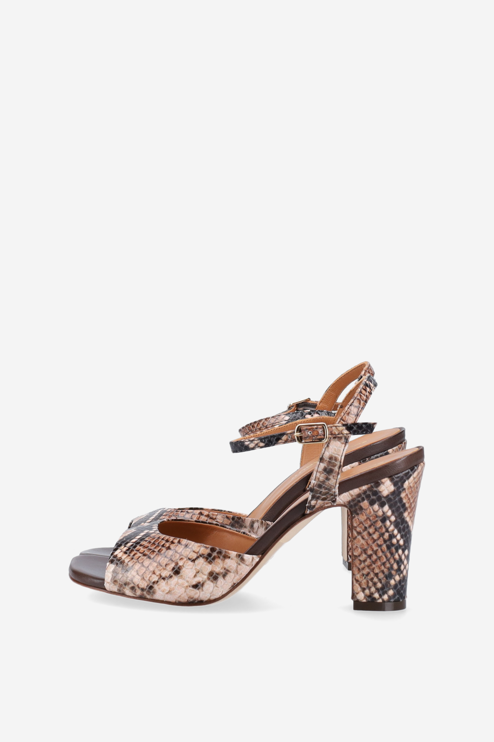 Pitone leather heeled sandals