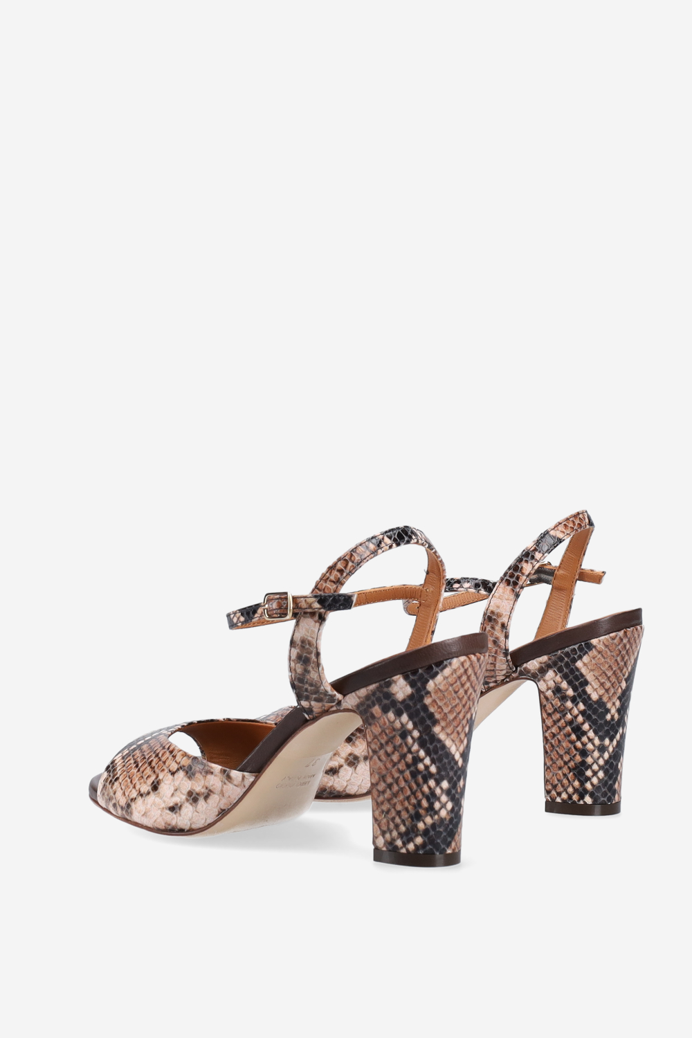 Pitone leather heeled sandals
