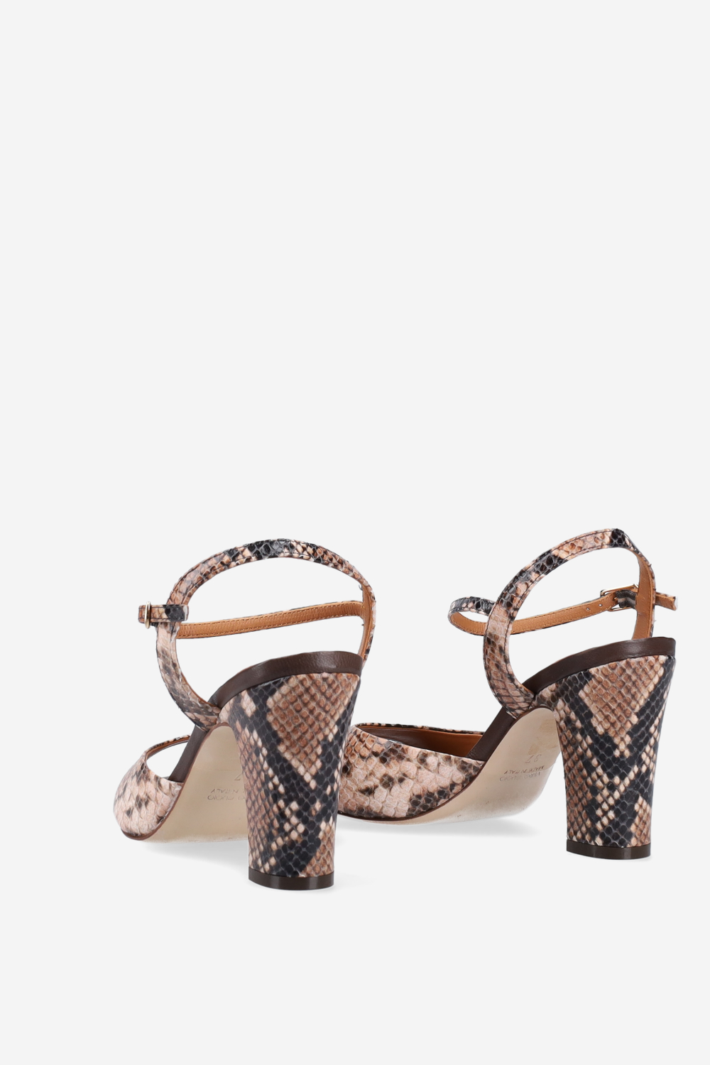 Pitone leather heeled sandals