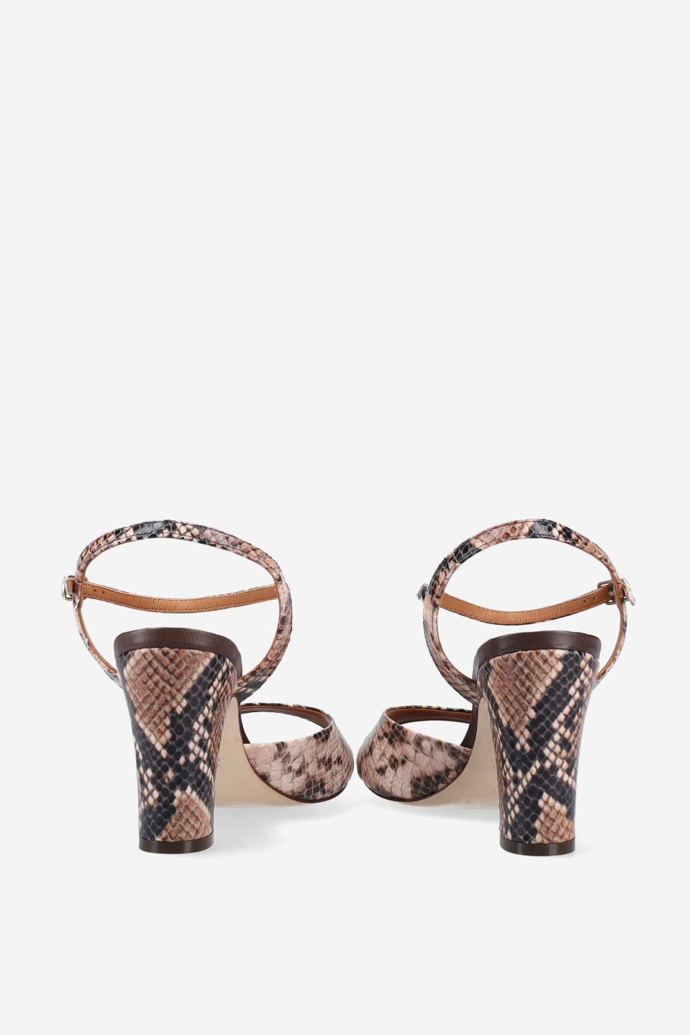 Pitone leather heeled sandals